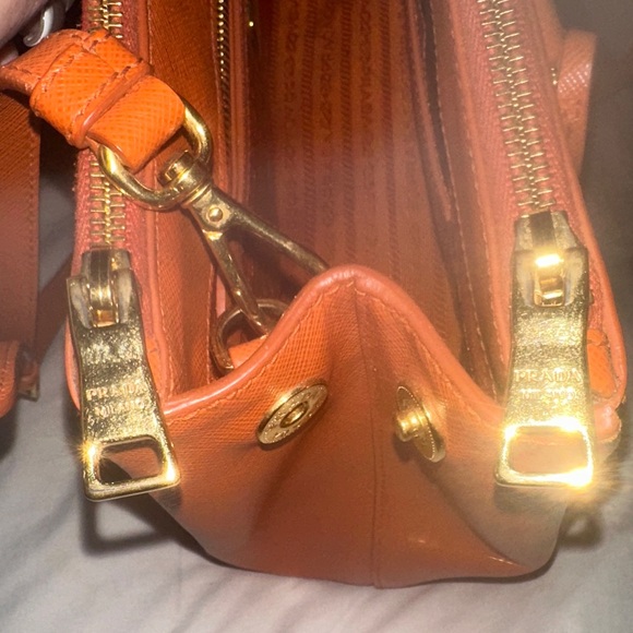 Authentic Prada Vibrant Orange Satchel - Picture 8 of 16